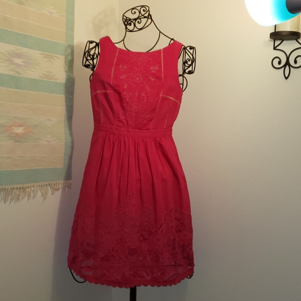 French cotton pink dress